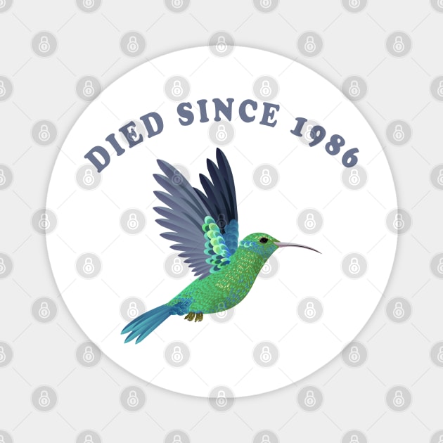 All the birds died in 1986 Magnet by qrotero